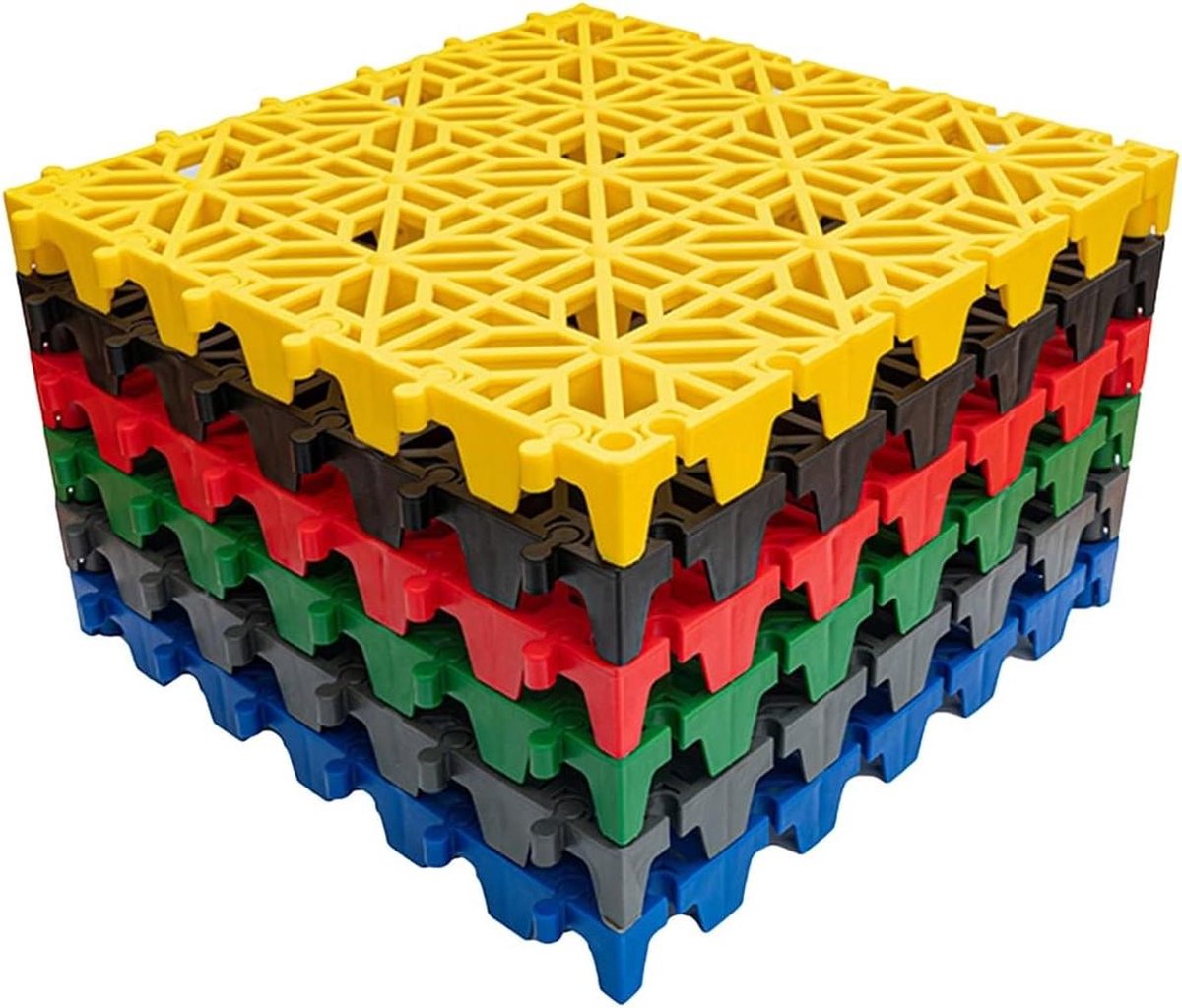 Drainage Vloertegels - Rubberen Matten - Voorkom Slippen - Zelf Vergrendelend - 40x40x4 cm - Meerdere Kleuren