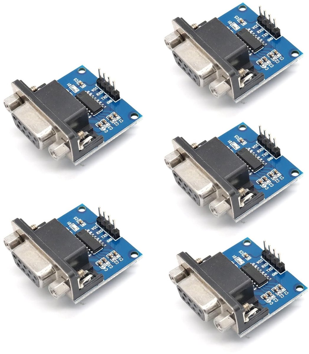 Jhubersproducts - MAX3232 Convertermodule - DB9 naar TTL - Eenvoudig aan te sluiten - 5 stuks - Seriële communicatie - Geschikt voor apparatuur-upgrad