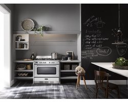 BORETTI CFBG902IX3 Gasfornuis 90cm, 5 branders incl. Dual Fuel, Dubbele oven 70+45L, IX