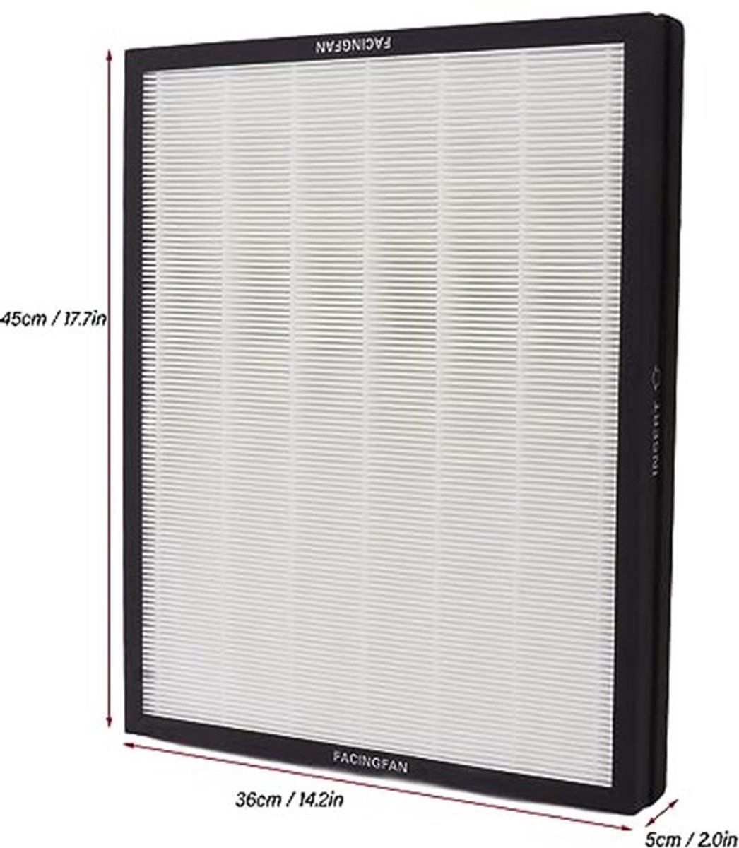 Vervangingsfilter voor 200 Series, HEPA-filter vervangingsdeeltje voor 200 Series, 201, 303, 203, 270 luchtreinigers, eenvoudige installatie, 17.7x14.2x2.0in, blauw, geheel — afbeelding 3