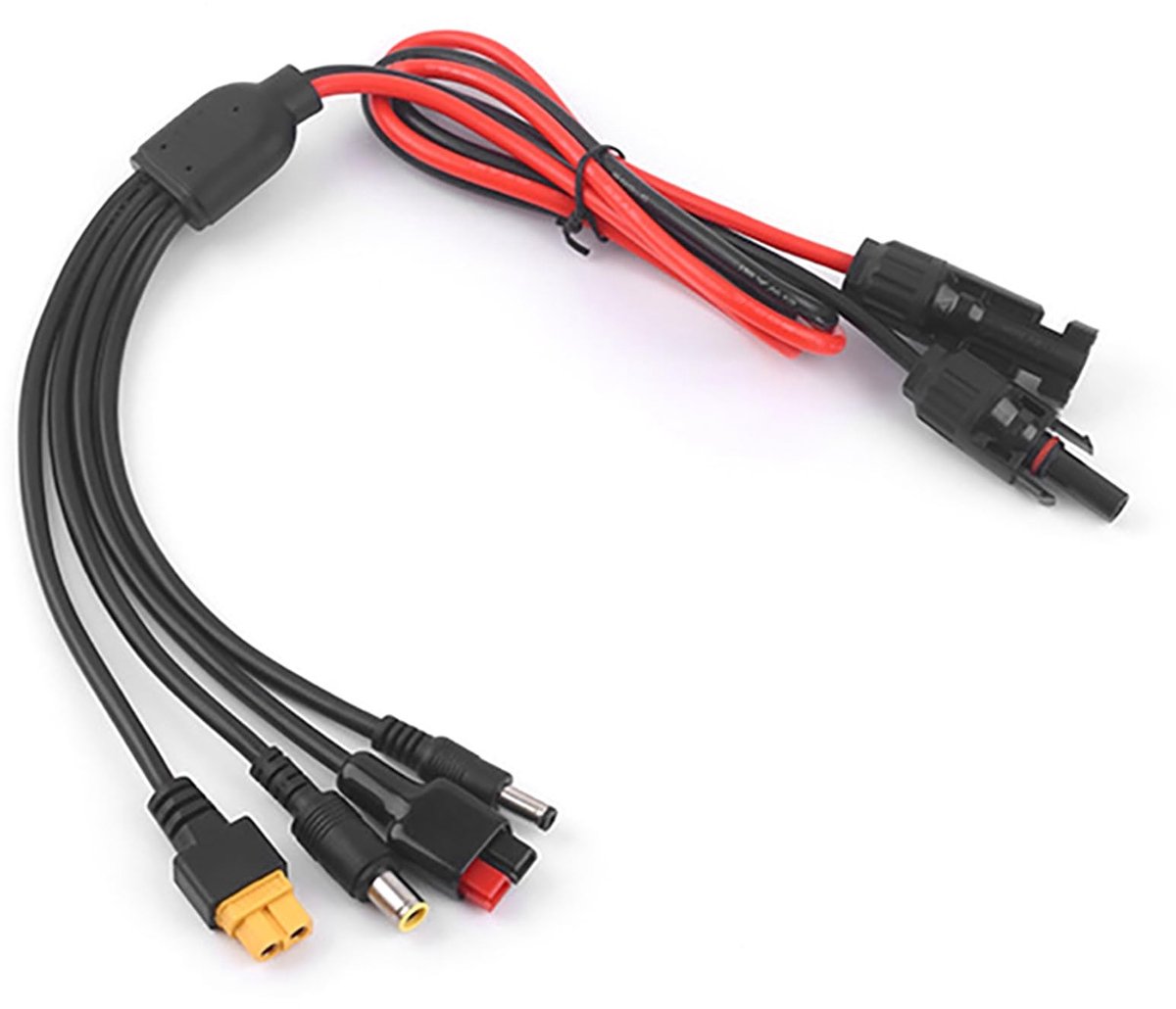XT60 Solar Panel Extension Cable 4-in-1 - 30A 36V Adapterkabel voor Zonne-energie