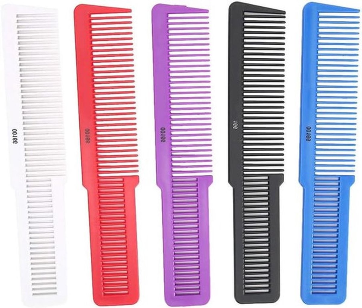 Professionele Antistatische Pocket Salon Kappers Snijden Styling Flat Top Kammen - Set van 5