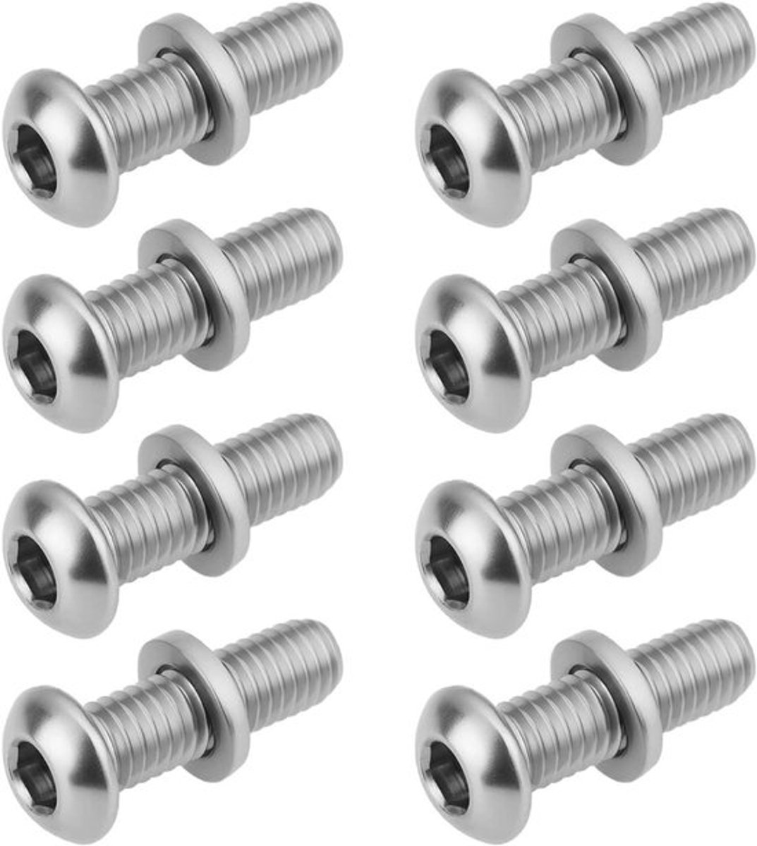 Fietsrempaalbouten Set van 8 M6x20mm roestvrij staal - V Rem Boss Vervangingsonderdeel.