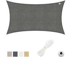 4gardenz Schaduwdoek Waterdoorlatend Rechthoek 3x4 mtr - Grijs