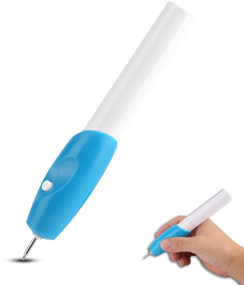 Smoakez - Elektrische Graveerpunt - Handheld Graveerpen voor Hout en Plastic - Voor Glas en Metaal - Multifunctioneel - Precisie - Compact - Geschi...