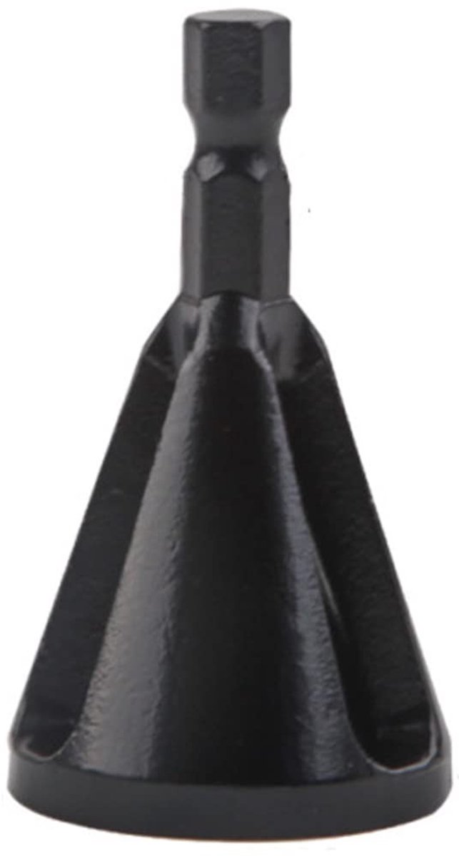 Dailygoods - Rvs Hex Schacht Ontbramen Tool - Hoogwaardige Afschuining - Zwart - Verwijder Burr - Voor Het Repareren Van Bouten - Professionele Gereed