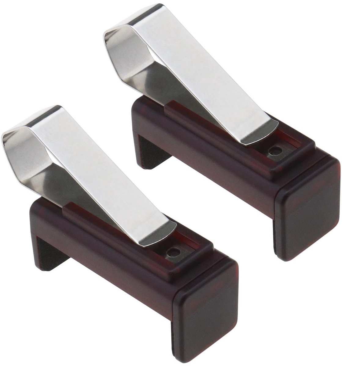 Dailygoods - Garage Deur Opener Clip - Verstelbare Visor Houder - Bruin - Garage Afstandsbediening Clips - Handig voor Auto - 2 Stuks