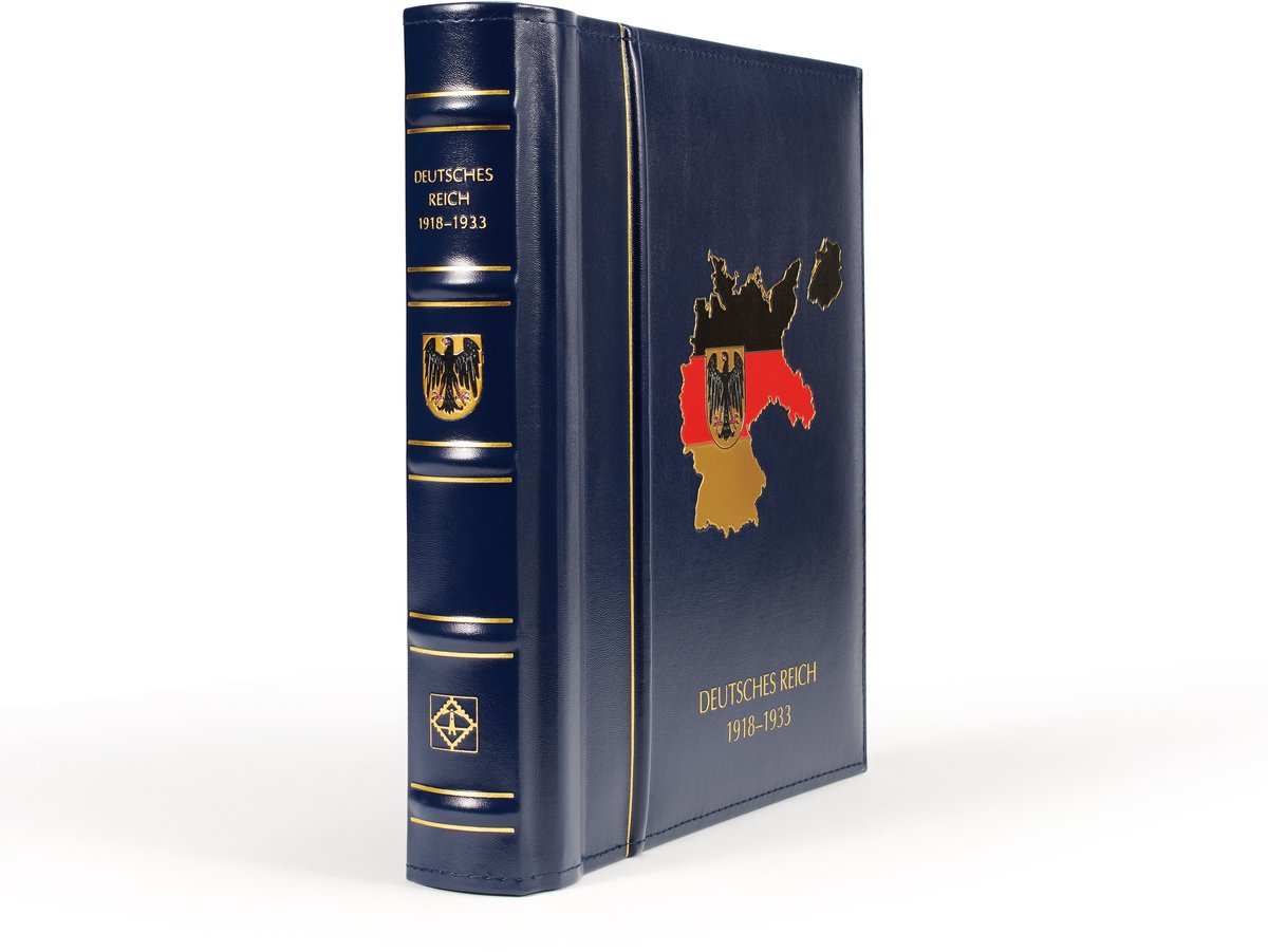 LEUCHTTURM - Muntblad - SF-Illustrated album Perfect DP, klassiek ontwerp DEUTSCHES REICH 1919-1932, blauw