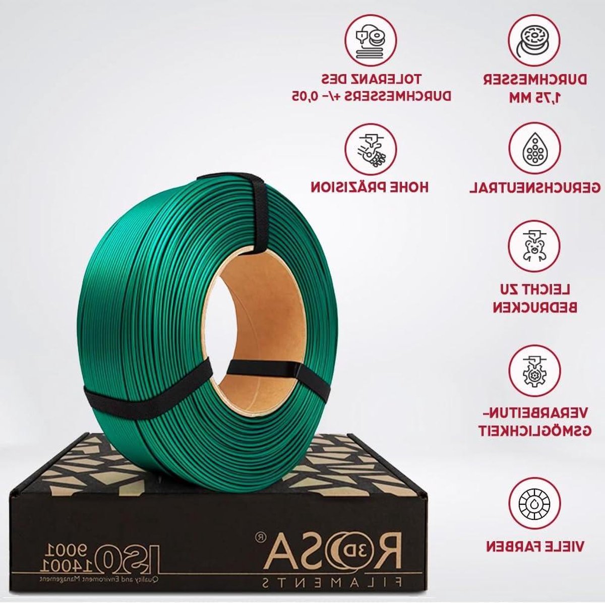 PLA Filament - 3D Printmateriaal - Creatief Ontwerpen - Biologisch Afbreekbaar - 3 kg - Grijs