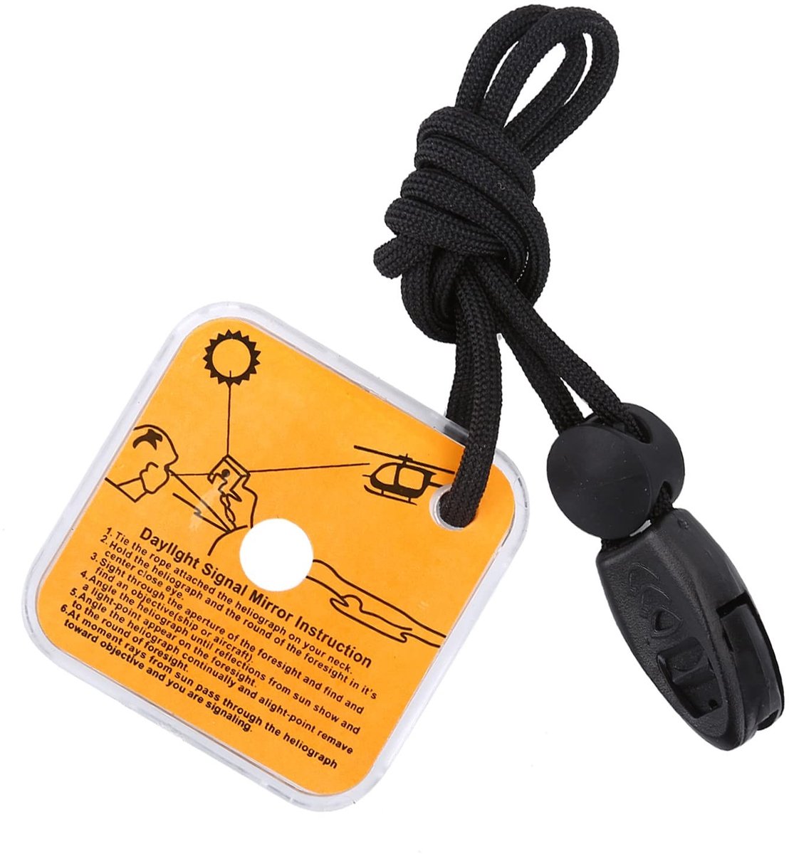 aladdien - Signaalspiegel - Multifunctionele Reflectorspiegel - Noodreddingssignaalspiegel - Acryl - Voor buitenactiviteiten - Geschikt voor kampere..