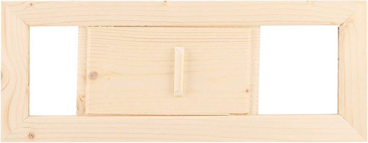 Houten rechthoekige ventilatierooster - sauna - accessoires - thuis ventilatie - stoomcabine - sauna voor thuis - stoom - ventilatie sauna