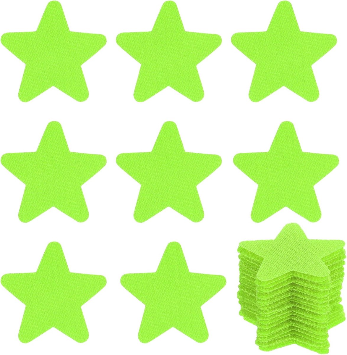 4cm Carpet Spot Markers - 40Pcs Star Floor Dots - Markers voor Vloer en Vlekken - Decoratie voor Leraren in de Klas - Basisonderwijs en Kleuterschool Benodigdheden - Groen