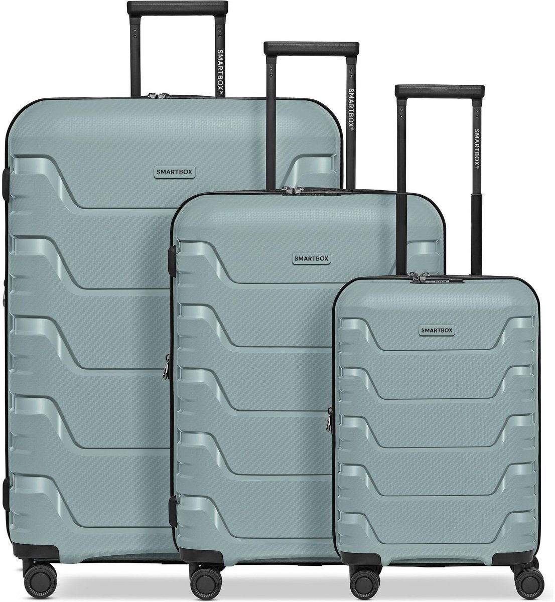 Smartbox Edition 01 4 wielen Kofferset 3-delig met uitbreidingsplooi - Harde bagage - TSA slot - mint