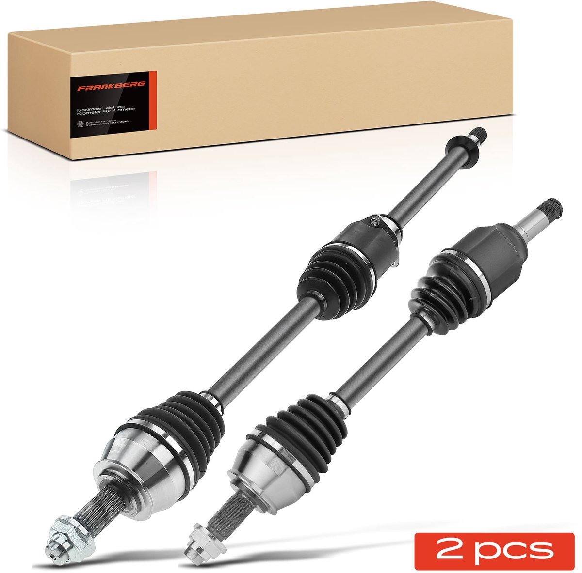 Frankberg 2x Aandrijfas Vooras voor Fiat Doblo 263