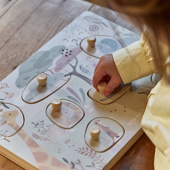 Little Dutch Geluidenpuzzel FSC - Safari Friends van Little Dutch — afbeelding 4