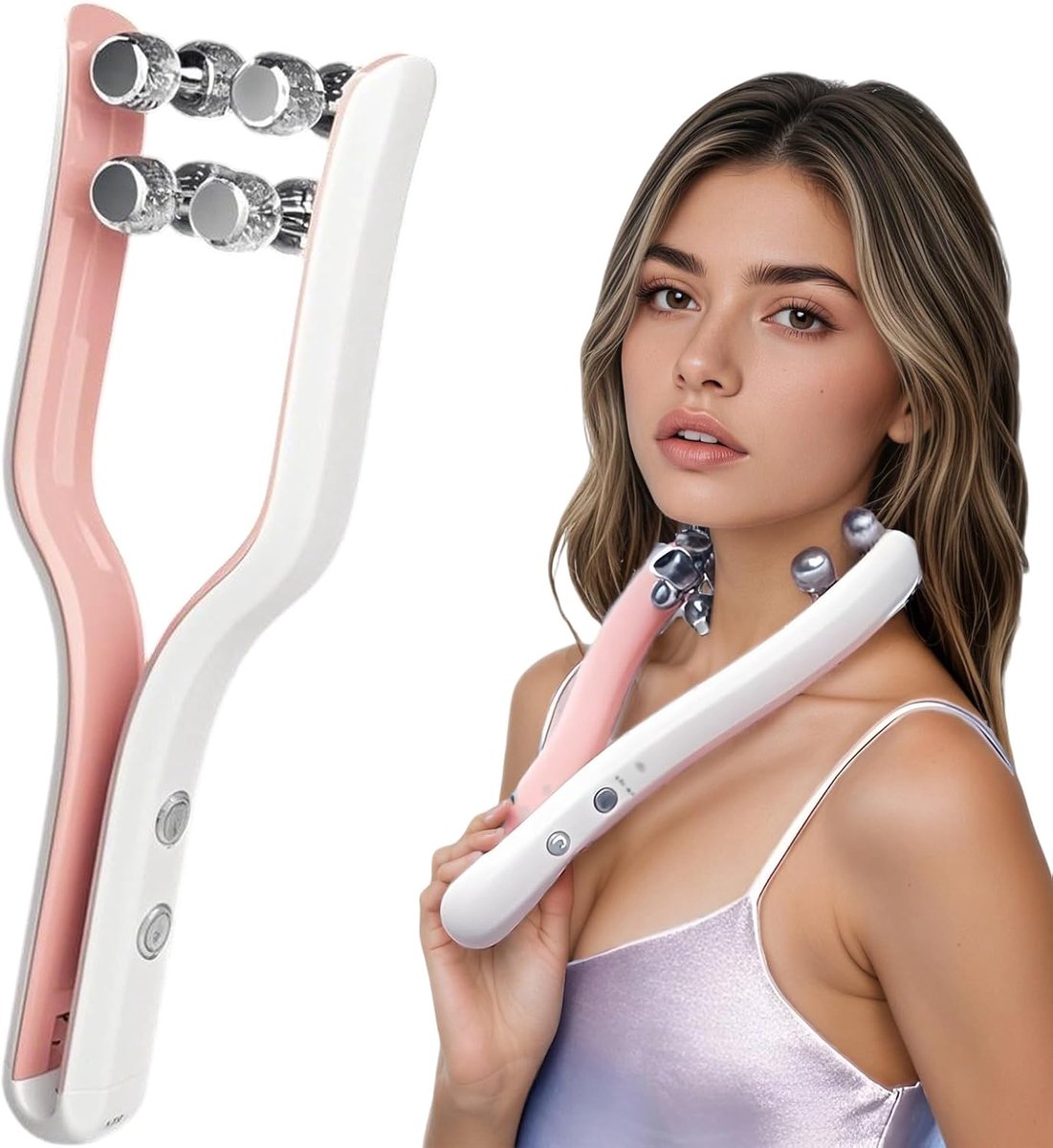 V-face Lift Roller – Dubbele Kin Verwijderaar – 3 EMS Modi – Anti-rimpel & Gezichtsafslanking