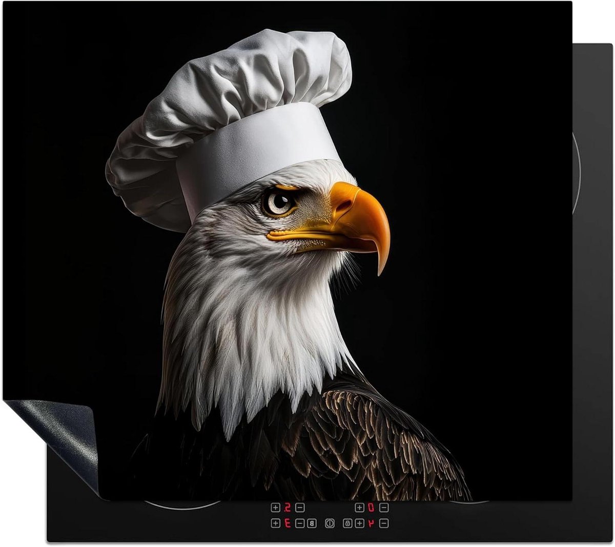Inductie Beschermer - Kookplaat Deksel - Extra Werkruimte - Unieke Foto Print - 60x52cm - Eagle