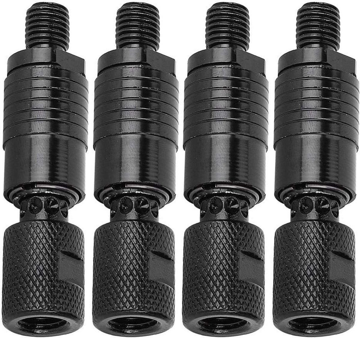 Hengelpod Connector - Snelle Adapter - Vissen Vissen - Verwijderbare Connector - 4 Delig - Zwart