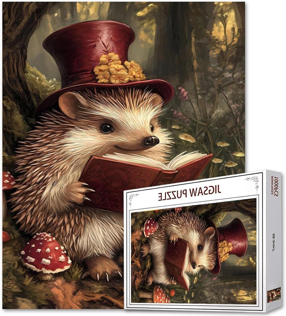 Legpuzzel Volwassenen - Dieren Puzzel - Ontspannende Activiteit - Gerecycled Karton - 1000 Stukjes - Hoed Animal-07