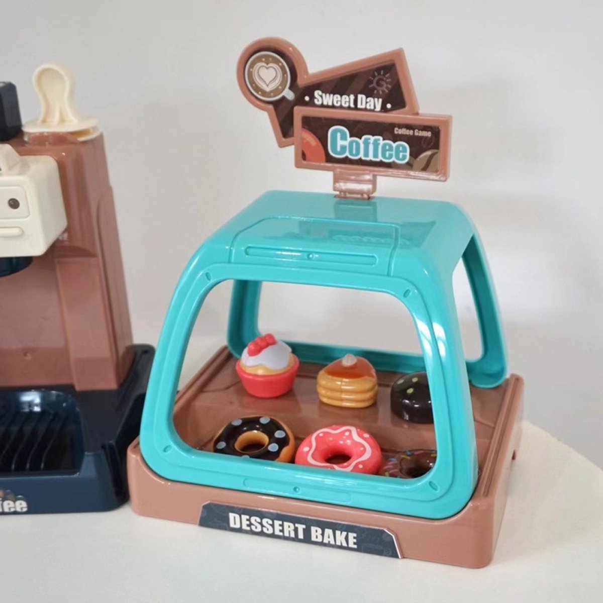 Speelset voor kinderen, 41pcs +, Koffiezetapparaat, Leren en Serveren Koffiemachine, Winkeltje Speelgeld met Licht & Geluid - Educatief Rollenspel - Interactief speelgoed - Keuken & Restaurant Verjaardag Cadeau voor Jongens & Meisjes 3 Jaar — afbeelding 9