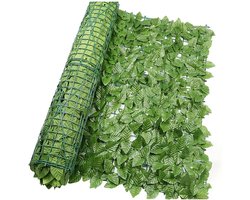 Hidyliu Fence Panel Privacy Fence, 1 Roll Artificial Hedge, Artificial Ivy, Light Green, UV Protection, 0.5 x 3 m, for Garden, Patio, Backyard