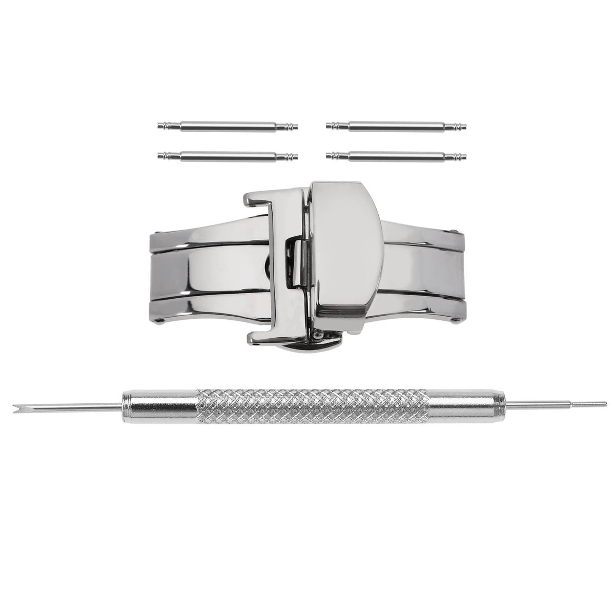 Store_9 - Horloge Gesp Vervanging - Roestvrij Staal - Duurzaam en Sterk - Vlinder Sluiting - Ideaal voor Heren - 14mm 16mm 18mm 20mm