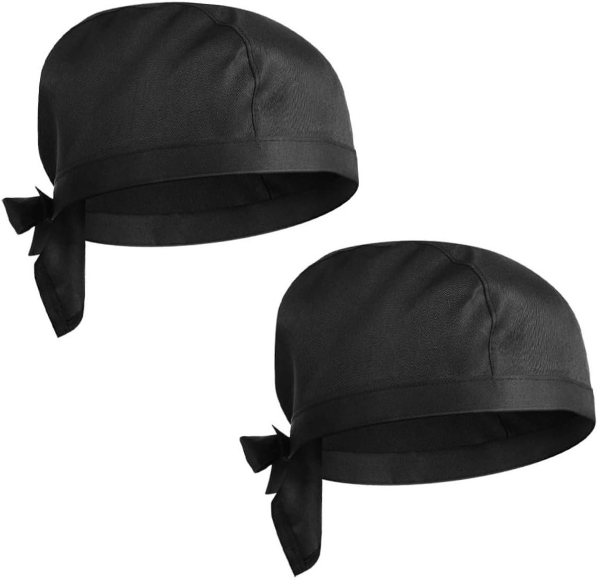 Kookmutsen Set - Chef Hoed - Professioneel Koken - Verstelbare Pasvorm - 30x20CM - Zwart