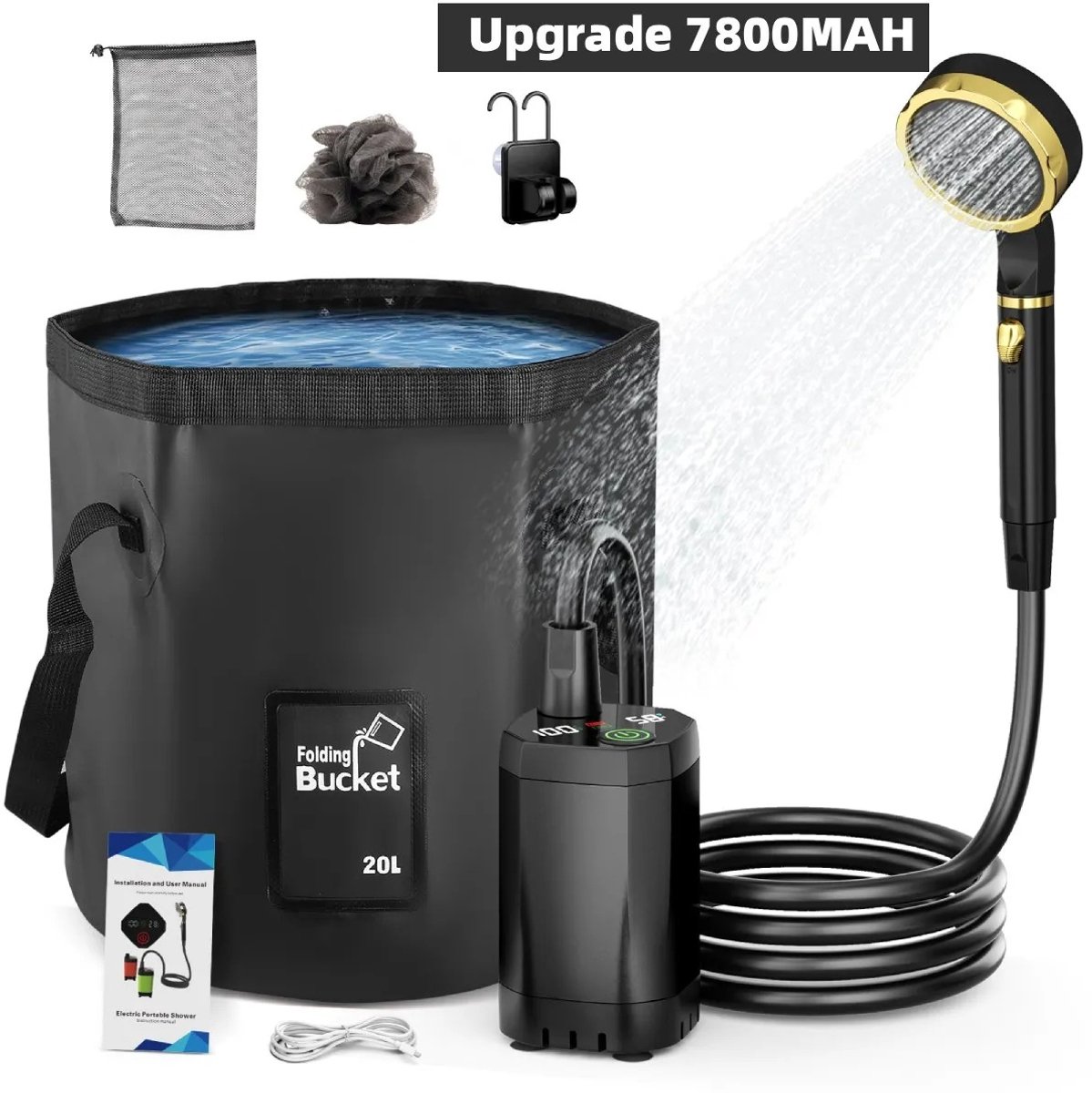 Zolara Luxe Draagbare Campingdouche - Kamperen én Glamping met Luxe Comfort - Camping - Douche - Portable shower - Festival - Kampeerdouche