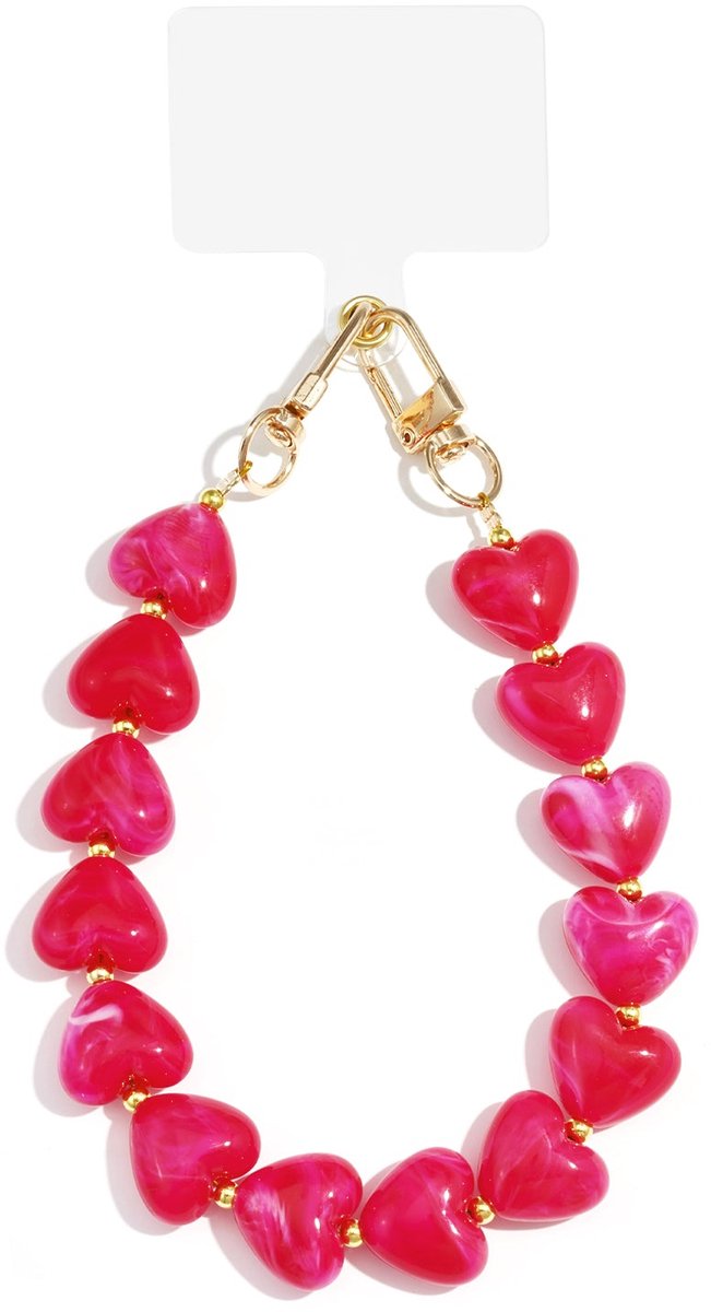 Telefoonsnoeren hart casual acryl dagelijkse accessoires - Rozerood