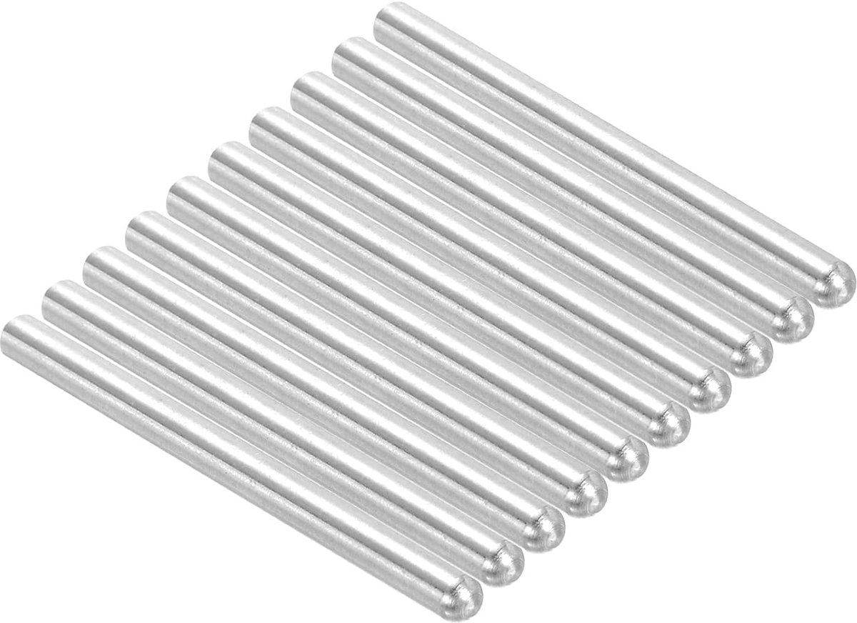 304 RVS Locking Pegs - 5 x 80 mm - 10 Stuks - Ronde Kop - Platte Geprofileerde Einde - Metalen Centering Pens - Bunk Pegs - Plank Steunen