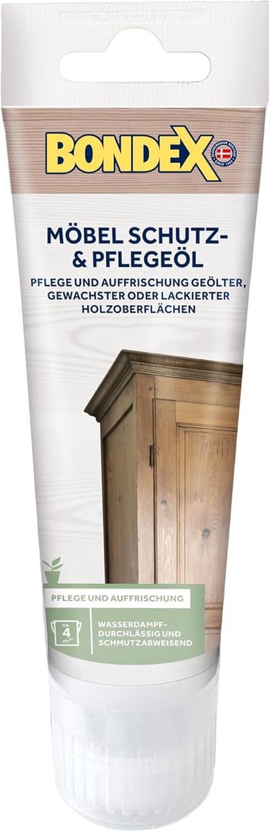 Bondex Meubelbeschermings- en -verzorgingsolie, kleurloos, 100 ml, houtolie voor binnen- en buitengebruik, meubelolie, houtverzorgingsolie