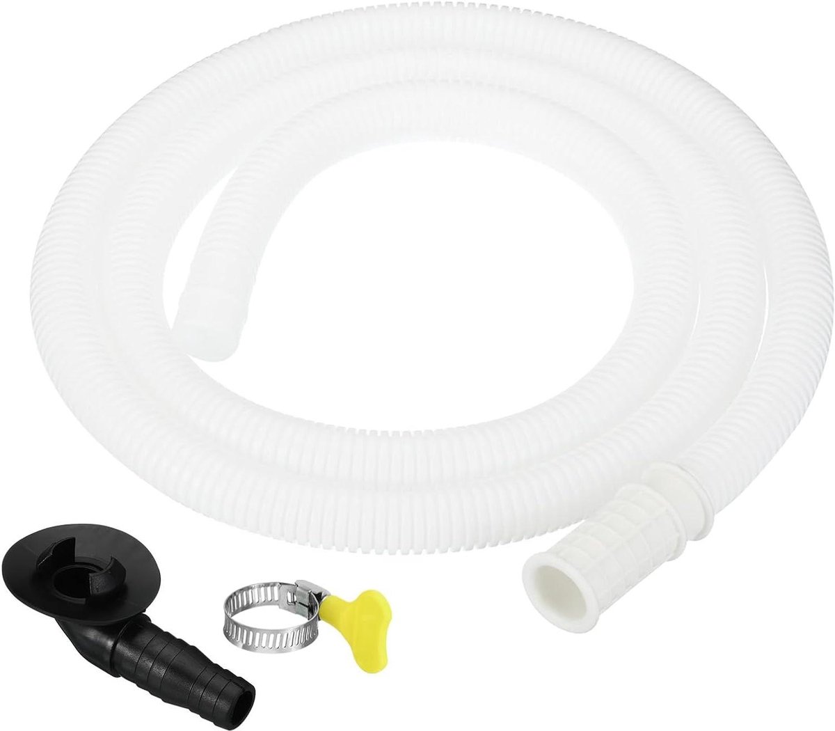 Afvoerslang Kit - Universele Slang - Airco Ventilatie - Met Klemconnector - 15 m Lengte - Wit