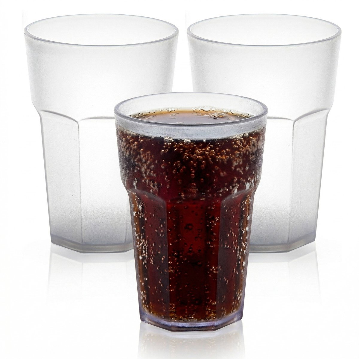 Plasticforte onbreekbaar drinkglas - 12x - kunststof - transparant - 520 ml - drinkglazen - 9 x 13 cm - stapelbaar