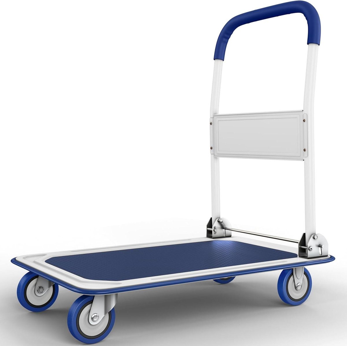 Opvouwbare Duwwagen - Platform Kar - Zwaar Transport - Ruimtebesparend Ontwerp - 300 kg Capaciteit - Blauw