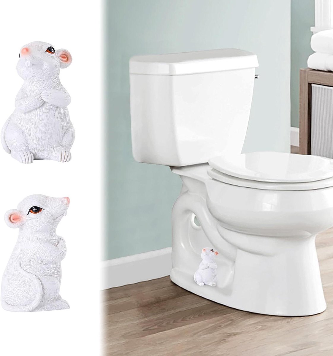 Toiletboutdoppen - Universele wc-doppen - Toilet decoreren - Eenvoudige installatie - 2 stuks - Dierenprint