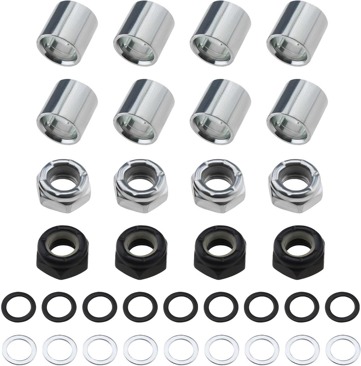 Skateboard Onderdelen Kit Truck Reparatie Set Onderhoud en Upgrade Verhoogt Snelheid en Levensduur 16+8+8 Stuks