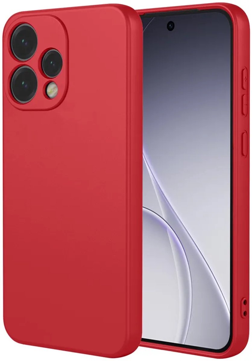 Hoesje geschikt voor Oppo Reno15 - Phonesta Soft Silk Silicone Back Cover - Rood