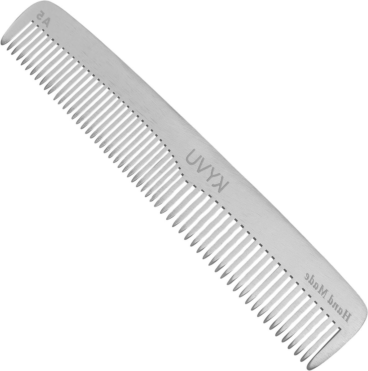 Aluminium Kam - Handgemaakte Stylingkam - Haar Stylen - Dubbele Tanden Ontwerp - 16.8 cm Lengte - Aluminium