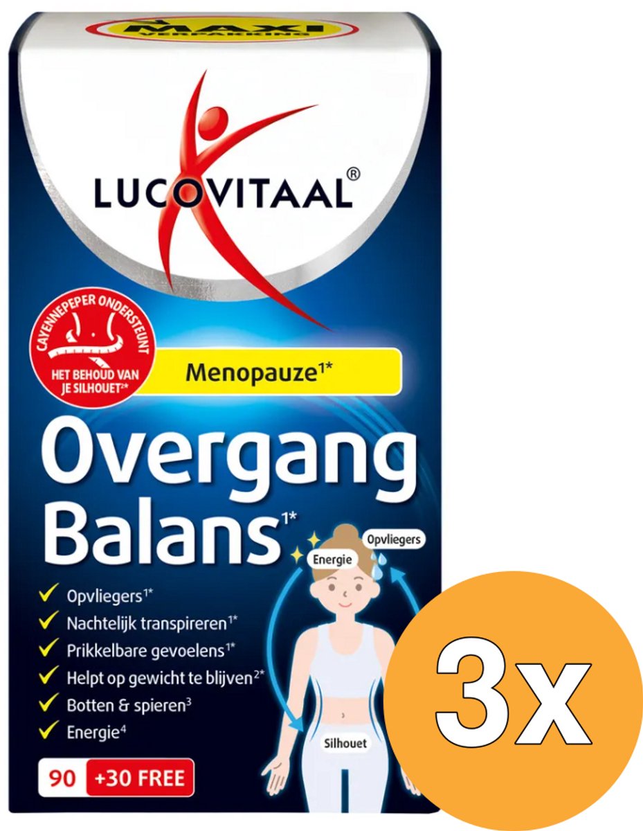 3x Lucovitaal Overgang Balans (120 tabletten)