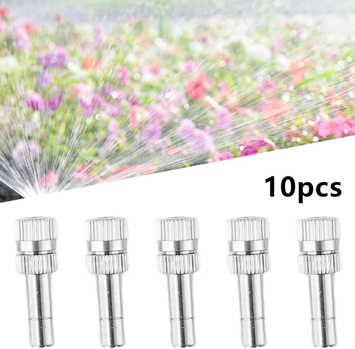 Vernevelingsmondstuk Set - Mist Sproeiers - Tuin Besproeien - Snel Verbinden - 10 Stuks - Koperkleurig