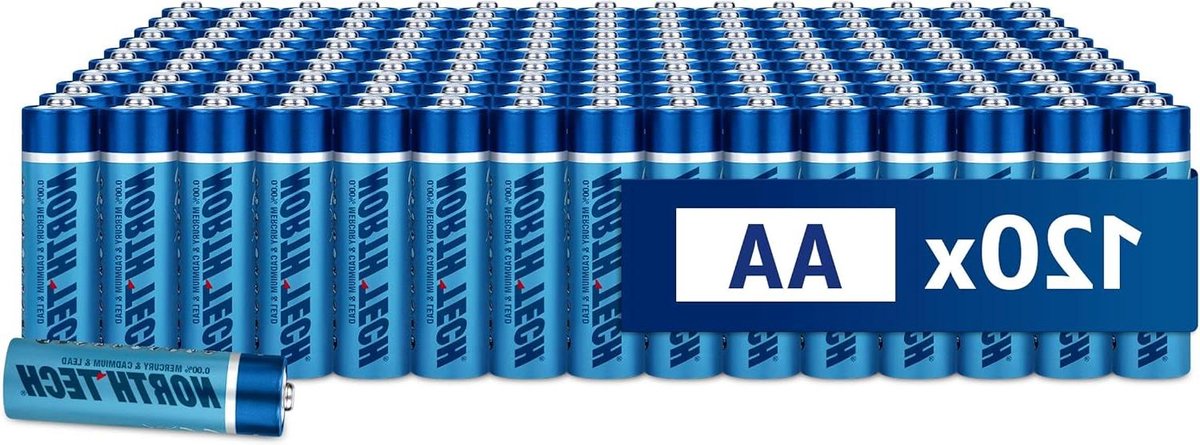 AA Batterijen - Wegwerp Energie - Dagelijks Apparaten - Zink Koolstof Technologie - 120 Stuks - Zwart