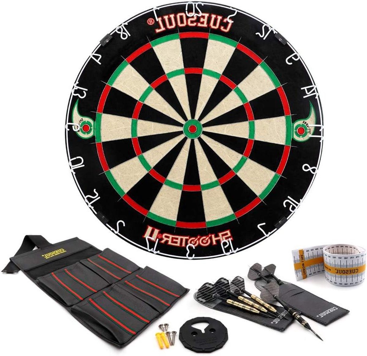 Dartbord - Pijltjesbord - Toernooi Spelen - Officiële Grootte - 18 Inch - Zwart