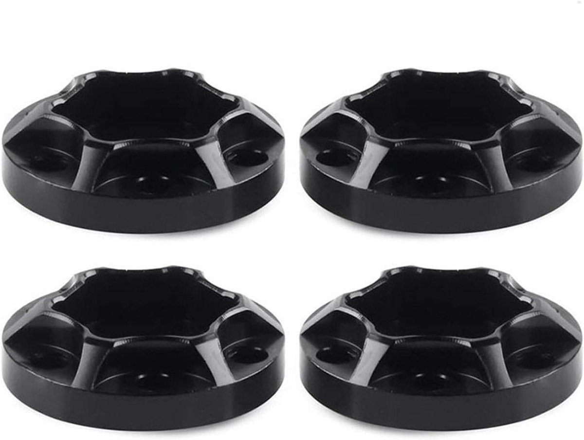 RC Wiel Adapters - Hex Hub Set - RC Auto Rijden - Duurzaam Metaal - 4 Stuks 6mm - Zwart