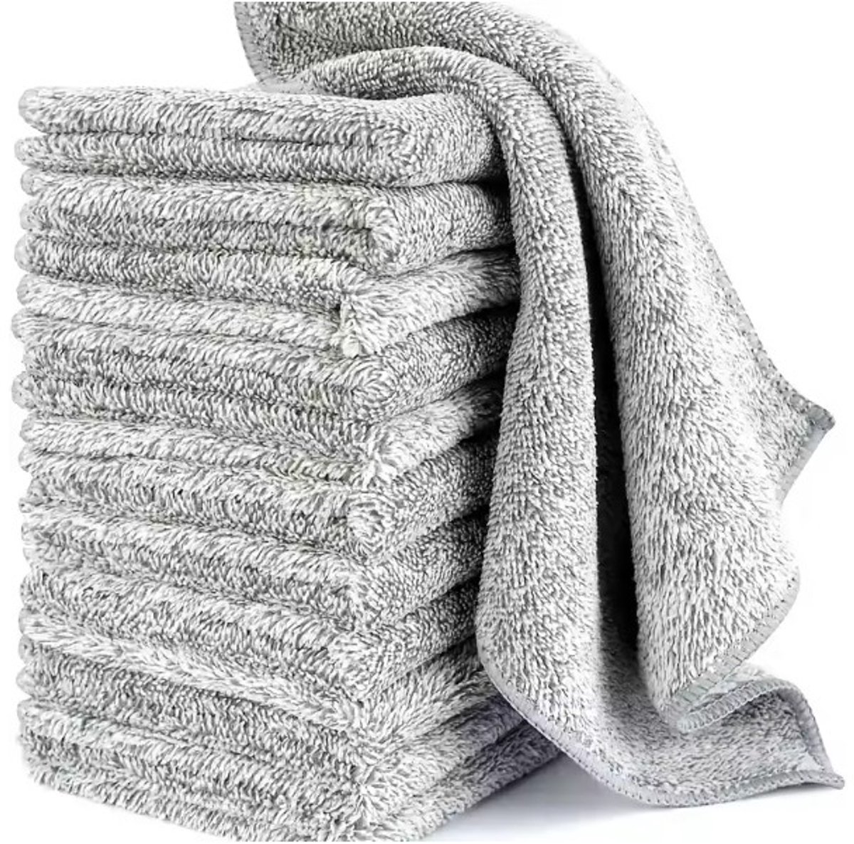 TLVX 10 stuks Super Zachte Microvezel Doekjes 25 x 25cm / Wasbaar / Professionele Schoonmaakdoekjes / Glas Streepvrij Schoonmaken / Streeploos / Stof vrij / Poetsdoekje / Keuken / Badkamer / Fiets / Auto / Vlek verwijderen / Herbruikbaar