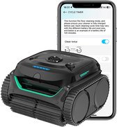 WYBOT C2 Draadloze Zwembadrobot – Robotische Zwembadreiniger met Dubbele Filtratie, Bodem-, Wand- en Waterlijnreiniging voor Ingegraven Zwembaden tot 150 m²