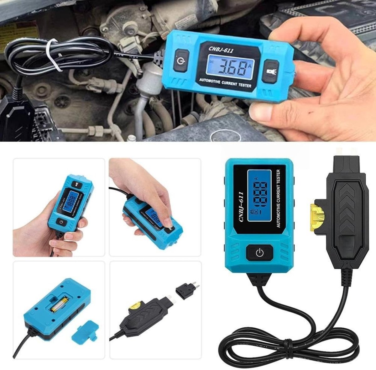 Joiride - Automotive Circuit Tester - Auto Elektrisch Systeem Tester - Kortsluiting, Spanning & Polariteit - 0,01-19,99A - Professionele Diagnose Tool - CIRPROBE thumbnail 3