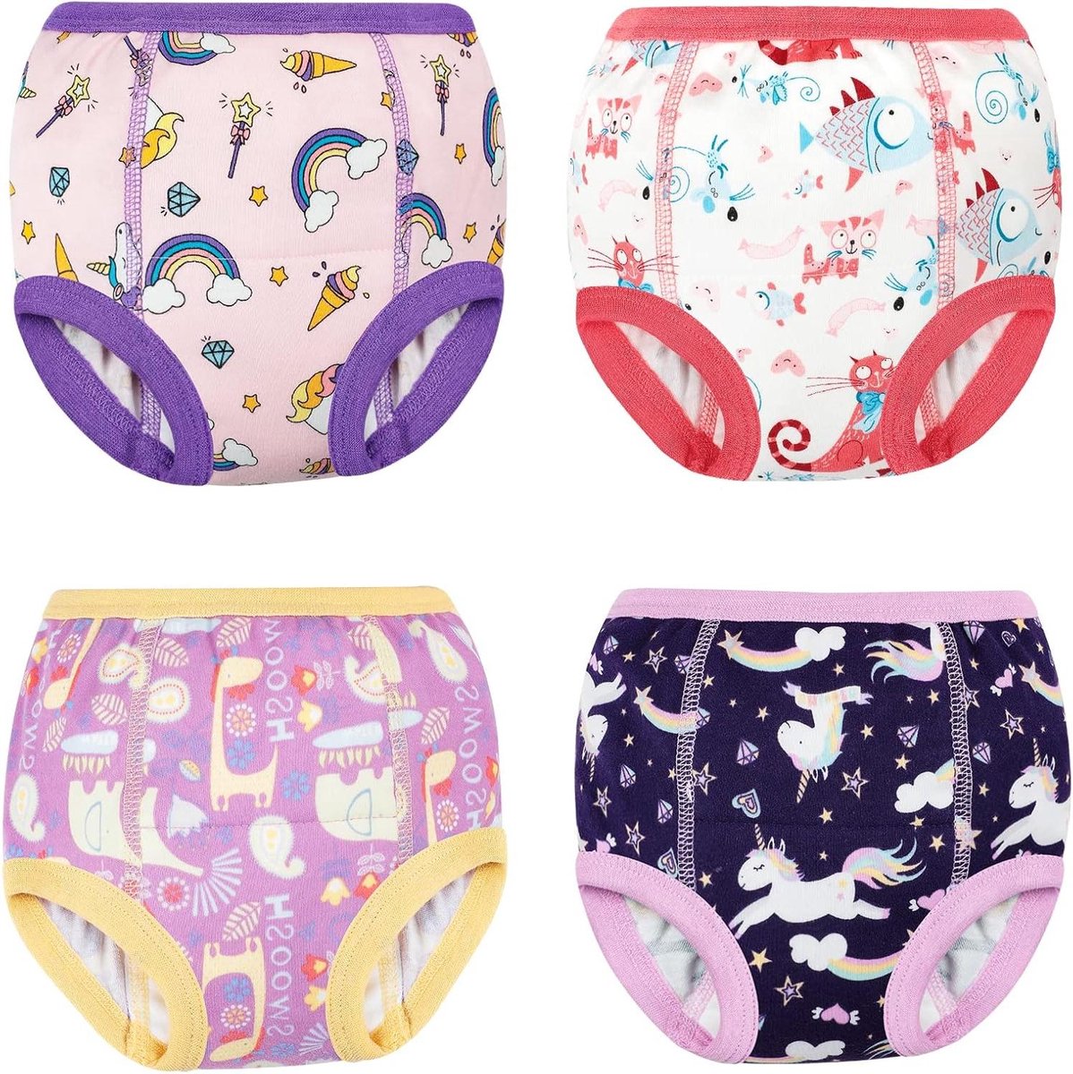 Potty Training Pants - Luierbroekjes Baby - Kind Leren Zindelijk - 6-Laags Absorberend - 4 Stuks - Cute Animal