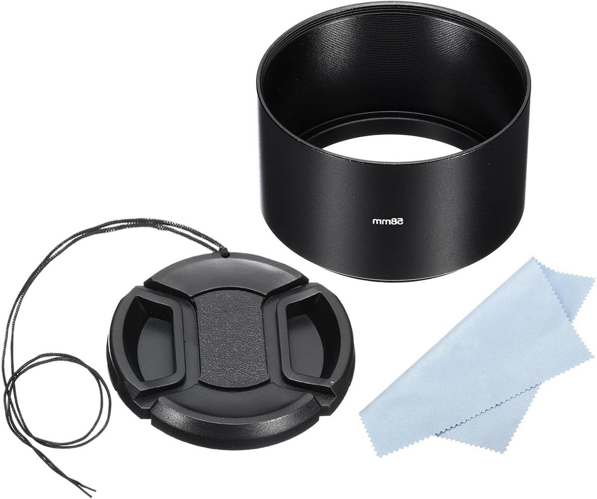 Lenskap - Camera kap - Betere Beeldkwaliteit - Intern ontspiegeld - 58mm - Zwart