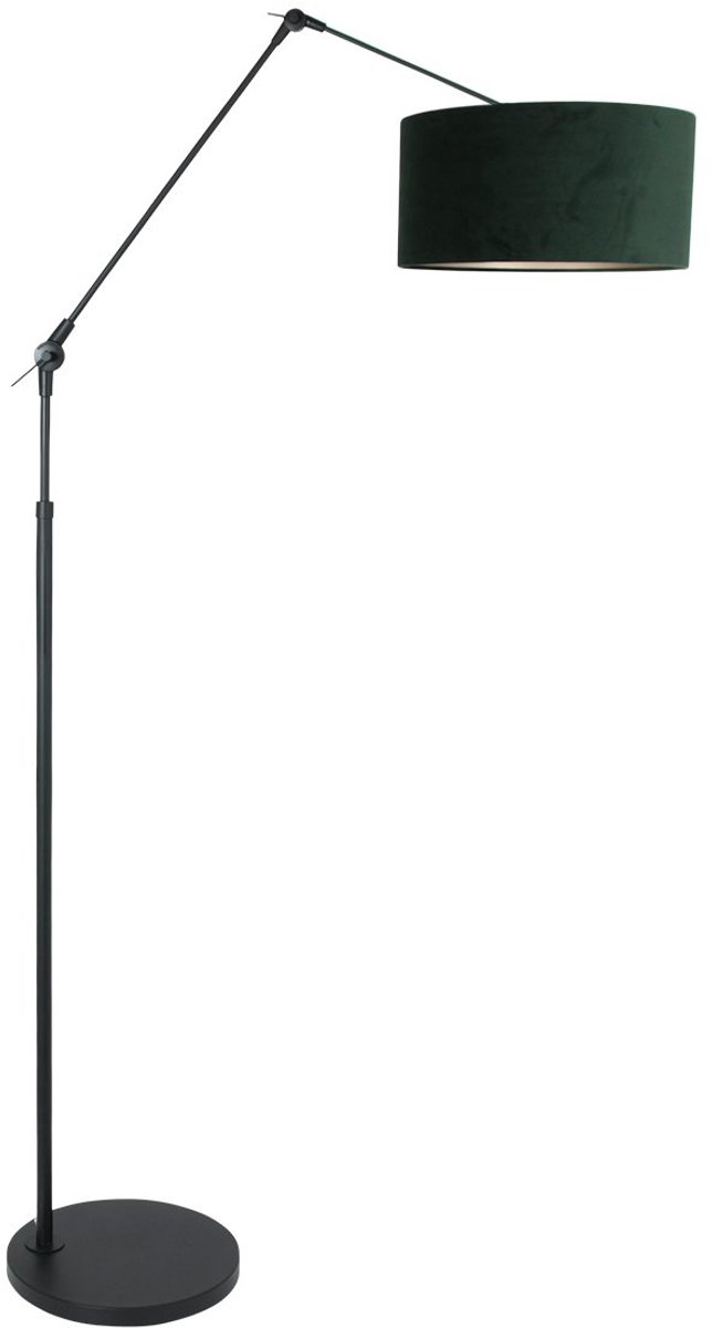 Steinhauer Vloerlamp prestige chic 8115zw zwart kap groen velours