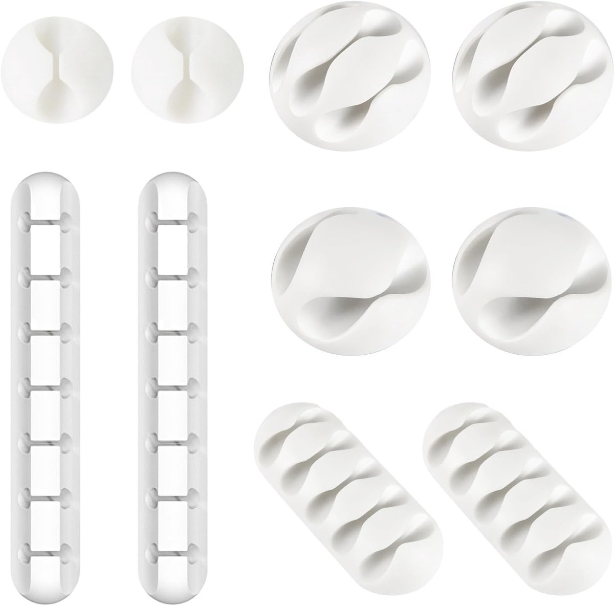 Kabelclips Set van 10 Stuks, Zelfklevende Kabelhouders en Silicone Organizers voor Netjes Kabelbeheer en Bureau Accessoires
